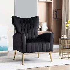 Artechworks Curved Tufted Accent Chair With Metal Gold Legs Velvet Upholstered Arm Club Leisure Modern Chair For Living Room Bedroom Patio, Caramel Color, Orange 30 Artechworks Curved Tufted Accent Chair With Metal Gold Legs Velvet Upholstered Arm Club Leisure Modern Chair For Living Room Bedroom Patio, Caramel Color, Orange -Amazon Store 41Bm8ZoeioL. AC