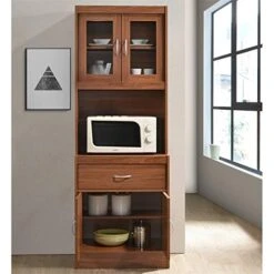 Pemberly Row Kitchen Cabinet In Cherry -Amazon Store 41BuH2pZzvL
