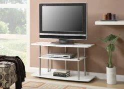 Convenience Concepts Designs2Go 3-Tier Wide TV Stand, White