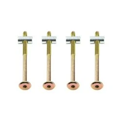 The Bed Slats Company M6 X 14mm Cross Dowels Barrel Nuts With 130mm Furniture Connecting Bolts For Bunk Beds Cots - Set Of 4
