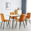 Adyoyi Modern Velvet Dining Chairs Set Of 4, Upholstered Velvet Dining Room Chairs Fabric Dining Chairs For Dinning Room Home Living Room Bedroom Kitchen, Orange -Amazon Store 41BvhpK5IFL