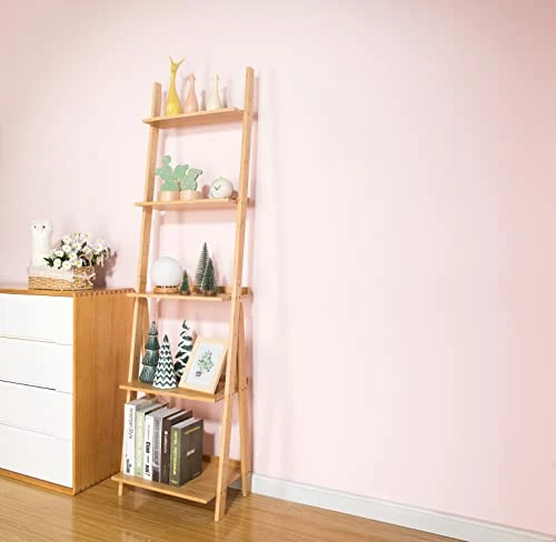 Venloup Ladder Shelf, 5-Tier Bookshelf, Free Standing Organizer Storage Shelves, Storage Rack Shelf For Office, Bathroom, Living Room, Nature 7 Venloup Ladder Shelf, 5-Tier Bookshelf, Free Standing Organizer Storage Shelves, Storage Rack Shelf For Office, Bathroom, Living Room, Nature - Image 5