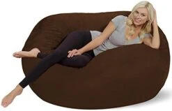 Chill Sack - Bean Bag Lounger, 5-Feet, Charcoal -Amazon Store 41C0Saz30ZL. AC