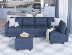 LLappuil Modular Sofa Sectioanl Couch With Storage, Convertible 6 Seater L Shaped Modular Chaise Sofa With Ottoman, Denim Blue 31 LLappuil Modular Sofa Sectioanl Couch With Storage, Convertible 6 Seater L Shaped Modular Chaise Sofa With Ottoman, Denim Blue -Amazon Store 41C0YrscdgL. AC