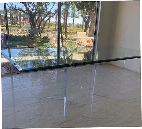 Southeastflorida Acrylic V's Or Boomerang Dining Table Bases (2) Clear 29" High X 3/4" Thick 6 Southeastflorida Acrylic V's Or Boomerang Dining Table Bases (2) Clear 29" High X 3/4" Thick - Image 4