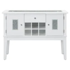 Acme Furniture White Wood Server With 2 Doors And A Drawer -Amazon Store 41CDNV8fztL