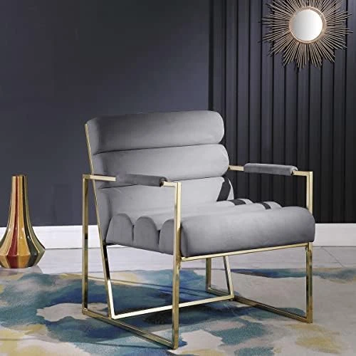 Morden Fort Italian Light Luxury Lounge Chair, Contemporary Velvet Upholstered Lounge Armchair With Bright-Colored Cushions, For Living Room, Bedroom, Dinning, Office, Black 11 Morden Fort Italian Light Luxury Lounge Chair, Contemporary Velvet Upholstered Lounge Armchair With Bright-Colored Cushions, For Living Room, Bedroom, Dinning, Office, Black - Image 9