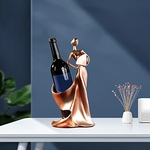 Artpaul Wine Bottle Holder Beauty Lady Statue Wine Bottle Stand Lady Wine Rack Decoration Wine Cork Holder Decor Wine Decor For Kitchen Bar (Golden Red) 7 Artpaul Wine Bottle Holder Beauty Lady Statue Wine Bottle Stand Lady Wine Rack Decoration Wine Cork Holder Decor Wine Decor For Kitchen Bar (Golden Red) - Image 5