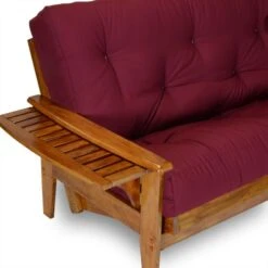 Nirvana Futons Eastridge Futon Set - Full Size, Frame, 8" Mattress, Microfiber Sussex Fudge Cover