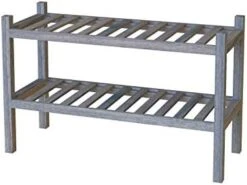 INTERBUILD Acacia Solid Wood Shoe Storage Organizer 2-Tier Stackable Shoe Rack, Dusk Gray 14 INTERBUILD Acacia Solid Wood Shoe Storage Organizer 2-Tier Stackable Shoe Rack, Dusk Gray -Amazon Store 41CaC8dYDeL. AC