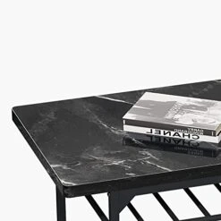 BAOLUMA 3 Piece Dining Table Set With 2 Chairs, Kitchen Table Set For 2 People For Small Space,Black Metal Frame And Square Faux Marble Tabletop (Black) 14 BAOLUMA 3 Piece Dining Table Set With 2 Chairs, Kitchen Table Set For 2 People For Small Space,Black Metal Frame And Square Faux Marble Tabletop (Black) -Amazon Store 41CmOPcgeSL