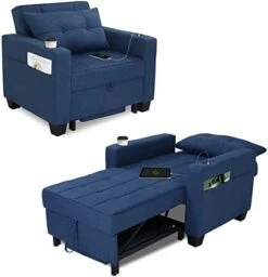 DURASPACE Futon Sofa Bed, 3 In 1 Convertible Sofa Chair Bed, Adjustable Backrest Chair, Chaise Lounge With USB Ports, Cup Holder, Side Pocket, Storage Box For Living Room (Light Gray Linen) 23 DURASPACE Futon Sofa Bed, 3 In 1 Convertible Sofa Chair Bed, Adjustable Backrest Chair, Chaise Lounge With USB Ports, Cup Holder, Side Pocket, Storage Box For Living Room (Light Gray Linen) -Amazon Store 41CtUtgiUDL. AC 1