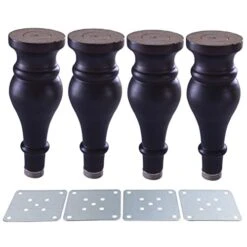 ARCIDO 4pcs180x65x25mm Gourd-Shaped Black Eucalyptus Wood Sofa Bed Cupboard With Iron Sheet Felt Pad Yitaowang -Amazon Store 41CvGMOx0hL