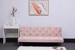 GPCRAC Convertible Folding Sofa Bed, Futon Sofabed With 3 Adjustable Positions For Living Room, Home, Office Dorms, Compact Living Spaces (Pink) 14 GPCRAC Convertible Folding Sofa Bed, Futon Sofabed With 3 Adjustable Positions For Living Room, Home, Office Dorms, Compact Living Spaces (Pink) -Amazon Store 41Cvb8sDs6L