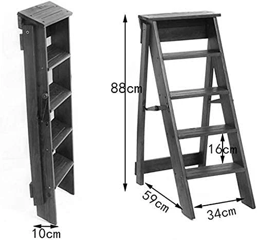ATAAY Ladders Telesportable Collapsible Step,Solid Wood Folding Small Ladder Multi-Function Indoor Step/#2 6 ATAAY Ladders Telesportable Collapsible Step,Solid Wood Folding Small Ladder Multi-Function Indoor Step/#2 - Image 4