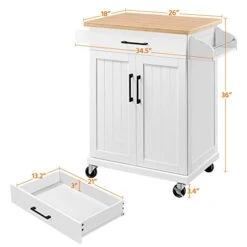 Yaheetech Kitchen Cart With Spice Rack Towel Holder, Kitchen Island With Drawer For Dining Room Kitchen Living Room, White 11 Yaheetech Kitchen Cart With Spice Rack Towel Holder, Kitchen Island With Drawer For Dining Room Kitchen Living Room, White -Amazon Store 41CyZqFUNaL