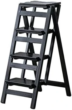 ATAAY Ladders Telesstep Ladder,Folding Step,Wooden Lightweight And Foldable For Child Adult/Black -Amazon Store 41D4k0u2nS. AC