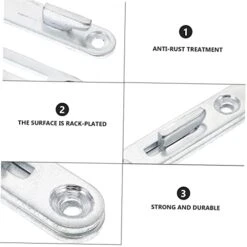 Veemoon 4 Sets Bed Rail Fasteners Metal Bracket Metal Balusters Carassosories Bed Frame Hardware Bed Rail Fittings Bed Replacement Parts Flat Silver Round Bed Iron Headboard Brackets -Amazon Store 41D94ZooNML