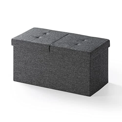 Otto & Ben 30" Storage Ottoman With SMART LIFT Top, Upholstered Tufted Bench, Foot Rest, Dark Grey 3 Otto & Ben 30" Storage Ottoman With SMART LIFT Top, Upholstered Tufted Bench, Foot Rest, Dark Grey