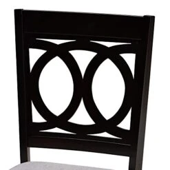 Baxton Studio Barret Dining Set And Dining Set Grey Fabric Upholstered Espresso Brown Finished Wood 7-Piece Dining Set -Amazon Store 41DMIRUkzzL