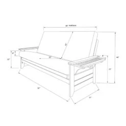 Kodiak Furniture Phoenix Queen Espresso Wood Storage Futon-Charcoal Mattress -Amazon Store 41DRwiDEHbL