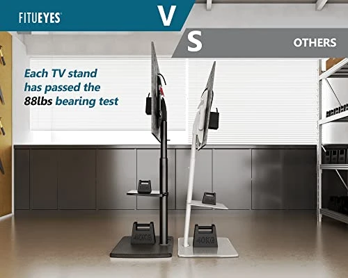 FITUEYES Floor TV Stand Tall Corner TV Stands For Most TVs Up To 70 Inch Swivel TV Mount Stand With Height Adjustable Shelf Upgrade Sturdy Wood Base 4 FITUEYES Floor TV Stand Tall Corner TV Stands For Most TVs Up To 70 Inch Swivel TV Mount Stand With Height Adjustable Shelf Upgrade Sturdy Wood Base - Image 2