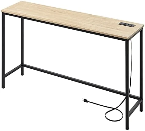 Lifewit 39.4” Console Entryway Table With 2 Power Outlets And 2 USB Ports,Industrial Narrow Sofa Table For Hallway, Living Room,Bedroom,Kitchen, Metal Frame, Rustic Brown, Easy Assembly 11 Lifewit 39.4” Console Entryway Table With 2 Power Outlets And 2 USB Ports,Industrial Narrow Sofa Table For Hallway, Living Room,Bedroom,Kitchen, Metal Frame, Rustic Brown, Easy Assembly - Image 9