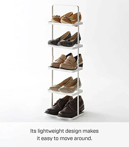 Yamazaki Home Shoe Rack, Tall, White 4 Yamazaki Home Shoe Rack, Tall, White - Image 2