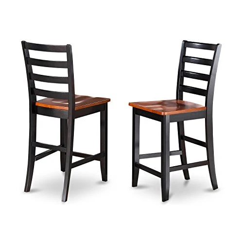 East West Furniture EDFA3-BLK-W Dining Set, 3 Pieces, Black 6 East West Furniture EDFA3-BLK-W Dining Set, 3 Pieces, Black - Image 4