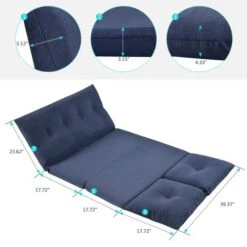 AnwickNomo Fabric Couch Lounge With 5 Adjustable Reclining Position, Foldable Japanese Futon, Tatami Style Floor Sofa Bed For Sit Sleep Naps Or Play (Navy Blue) 9 AnwickNomo Fabric Couch Lounge With 5 Adjustable Reclining Position, Foldable Japanese Futon, Tatami Style Floor Sofa Bed For Sit Sleep Naps Or Play (Navy Blue) -Amazon Store 41DsOY9bCvL