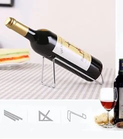FrontierDecoration Frontier Simple Chrome Steel Wine Bottle Holder Tabletop Wine Rack -Amazon Store 41DzNUr6mFL