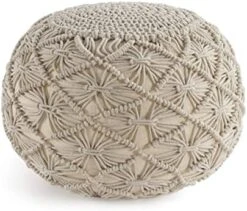 Pouf Ottoman - Hand Knitted Macrame Ottoman Pouf, Large Pouf Ottoman Foot Rest For Couch, 100% Cotton Cord, Poufs For Living Room, Floor Pouf Ottoman - 20 Diameter X 14 Height - Pure Natural 18 Pouf Ottoman - Hand Knitted Macrame Ottoman Pouf, Large Pouf Ottoman Foot Rest For Couch, 100% Cotton Cord, Poufs For Living Room, Floor Pouf Ottoman - 20 Diameter X 14 Height - Pure Natural -Amazon Store 41EJfKBSXL. AC
