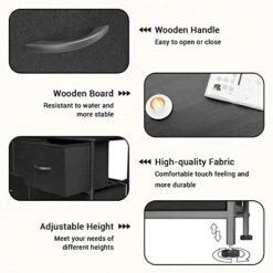 Devoko Dresser For Bedroom With 5 Drawers, Wide Chest Of Drawers With Fabric Bins, Storage Organizer Unit With Steel Frame And Wooden Top For Living Room, Closets, TV Stand,Hallway And Entryway -Amazon Store 41EJg80CVfL