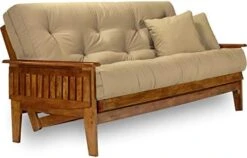 Nirvana Futons Eastridge Futon Set - Full Size, Frame, 8" Mattress, Microfiber Sussex Fudge Cover -Amazon Store 41EKjJKjjUL. AC