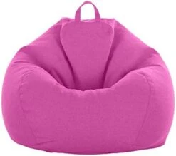 WAQIA Stuffed Animal Storage Bean Bag Chair Cover (No Filler) - Stuffable Zipper Beanbag Cover-Cotton Linen Memory Foam Beanbag Replacement Cover For Adults And Kids Without Filling -Amazon Store 41ENhw0m7L. AC