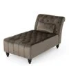 Christopher Knight Home Rubie Velvet Chaise, Grey 54D X 28.5W X 30.25H In -Amazon Store 41EOBolQsTL
