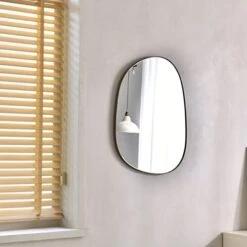 Asymmetrical Mirror For Wall Decor 23"*30", Modern Brass Framed Wall Mirror For Living Room Bathroom Bedroom Entryway ELE-STOU-0064G -Amazon Store 41ESJEHrZmL