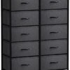 Sorbus Dresser With 10 Faux Wood Drawers - Storage Unit Organizer Chest For Clothes - Bedroom, Hallway, Living Room, Closet, & Dorm Furniture - Steel Frame, Wood Top, & Easy Pull Fabric Bins 1 Sorbus Dresser With 10 Faux Wood Drawers - Storage Unit Organizer Chest For Clothes - Bedroom, Hallway, Living Room, Closet, & Dorm Furniture - Steel Frame, Wood Top, & Easy Pull Fabric Bins -Amazon Store 41ESjjkNL7L
