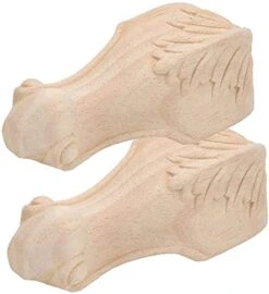 VOIV 4PCS Solid Wood Furniture Legs Wood Carved Sofa Couch Chair Ottoman Loveseat Table Cabinet Furniture Wood Legs Wood Unfinished Carved Feet(15 * 6cm) -Amazon Store 41EWQzDqvOS