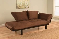 Best Futon Lounger - Mattress ONLY - Sit Lounge Sleep - Small Furniture For College Dorm, Bedroom Studio Apartment Guest Room Covered Patio Porch (Brown)