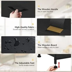 Furmax Dresser For Bedroom With 5 Drawers, Wide Chest Of Drawers, Fabric Closet Dresser, Clothing Storage Organizer Unit With Fabric Bins, For Closet, TV Stand, Living Room, Hallway, Nursery (Black) -Amazon Store 41Ee4ZfEKlL