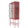 JINS&VICO Metal Storage Cabinet, Freestanding Pantry Locker, Accent Display Bookcase With Glass Doors And Three Detachable Shelves, Kitchen Sideboard, For Dining Room Living Room, Red 1 JINS&VICO Metal Storage Cabinet, Freestanding Pantry Locker, Accent Display Bookcase With Glass Doors And Three Detachable Shelves, Kitchen Sideboard, For Dining Room Living Room, Red -Amazon Store 41EnwBOM8TL