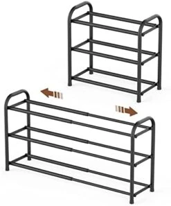 Gonfoam 3-Tier Expandable Shoe Rack,Adjustable Shoe Shelf Storage Organizer Heavy Duty Metal Free Standing Shoe Rack For Entryway Closet Doorway (Black) 23 Gonfoam 3-Tier Expandable Shoe Rack,Adjustable Shoe Shelf Storage Organizer Heavy Duty Metal Free Standing Shoe Rack For Entryway Closet Doorway (Black) -Amazon Store 41Et bBjTDL. AC