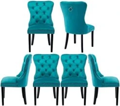 Chairus Dining Chairs Set Of 2 With Tufted High Back, Velvet Upholstered Dining Room Chairs Modern Elegant Nailhead Trim Ring Pull - Ivory 2PCS 25 Chairus Dining Chairs Set Of 2 With Tufted High Back, Velvet Upholstered Dining Room Chairs Modern Elegant Nailhead Trim Ring Pull - Ivory 2PCS -Amazon Store 41F05RZkhxL. AC