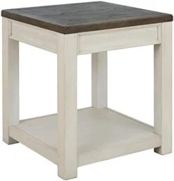 Signature Design By Ashley Bolanburg Farmhouse Square End Table With Floor Shelf, Weathered Brown & White 11 Signature Design By Ashley Bolanburg Farmhouse Square End Table With Floor Shelf, Weathered Brown & White -Amazon Store 41F8vygoQLL. AC
