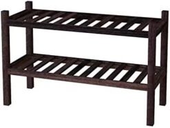 INTERBUILD Acacia Solid Wood Shoe Storage Organizer 2-Tier Stackable Shoe Rack, Dusk Gray 15 INTERBUILD Acacia Solid Wood Shoe Storage Organizer 2-Tier Stackable Shoe Rack, Dusk Gray -Amazon Store 41FBhS7QFjL. AC