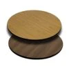 EMMA + OLIVER 36" Round Natural/Walnut Reversible Laminate Table Top