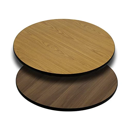 EMMA + OLIVER 36" Round Natural/Walnut Reversible Laminate Table Top 3 EMMA + OLIVER 36" Round Natural/Walnut Reversible Laminate Table Top