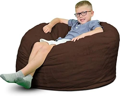 ULTIMATE SACK 3000 (3 Ft.) Bean Bag Chair: Giant Foam-Filled Furniture - Machine Washable Covers, Durable Inner Liner, 100% Virgin Foam. Comfy Bean Bag Chair. (Electric Blue, Suede) 11 ULTIMATE SACK 3000 (3 Ft.) Bean Bag Chair: Giant Foam-Filled Furniture - Machine Washable Covers, Durable Inner Liner, 100% Virgin Foam. Comfy Bean Bag Chair. (Electric Blue, Suede) - Image 9