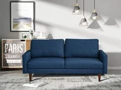 INSTORY Linen Sofa Set Modern Sofa & Loveseat Set 2 Piece Couch Set With Wooden Legs For Living Room, Office, Bedroom - Dark Blue 22 INSTORY Linen Sofa Set Modern Sofa & Loveseat Set 2 Piece Couch Set With Wooden Legs For Living Room, Office, Bedroom - Dark Blue -Amazon Store 41FFuIqPKuL